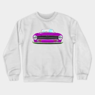 Triumph TR6 1970s classic British sports car purple Crewneck Sweatshirt